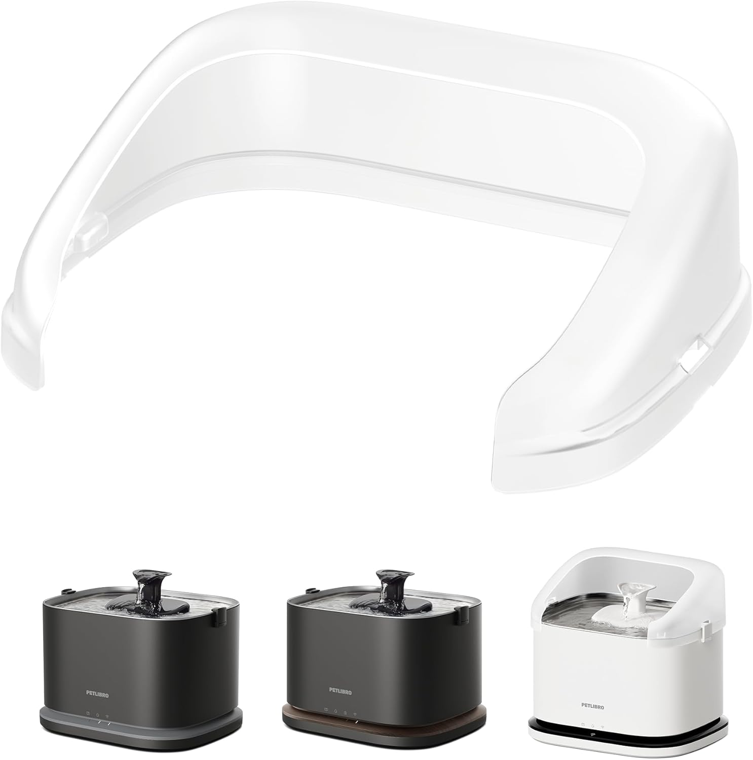 PETLIBRO Upgrade Cat Water Fountain Stainless Steel Tray, Dockstream 2 Cat Fountain Indoor, 3L/101oz Auto Cat Fountains for Drinking, App Monitoring Pet Water Fountain Dog, 5G WiFi Cat Water Dispenser